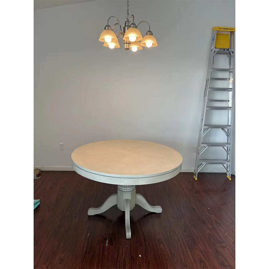 RAM Game Room 48" Game Table in Antique White real photo of a dining top - Home Bars USA