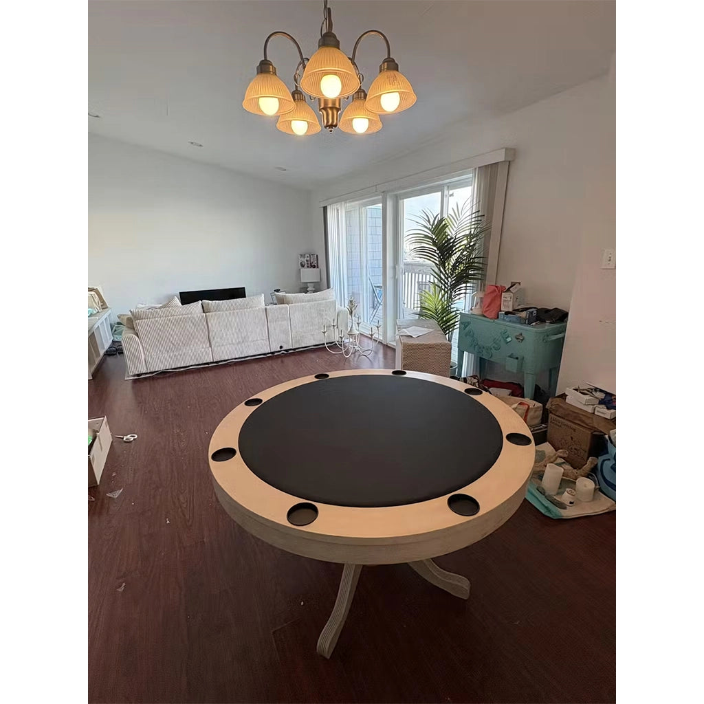 RAM Game Room 48" Game Table in Antique White real photo customer review - Home Bars USA