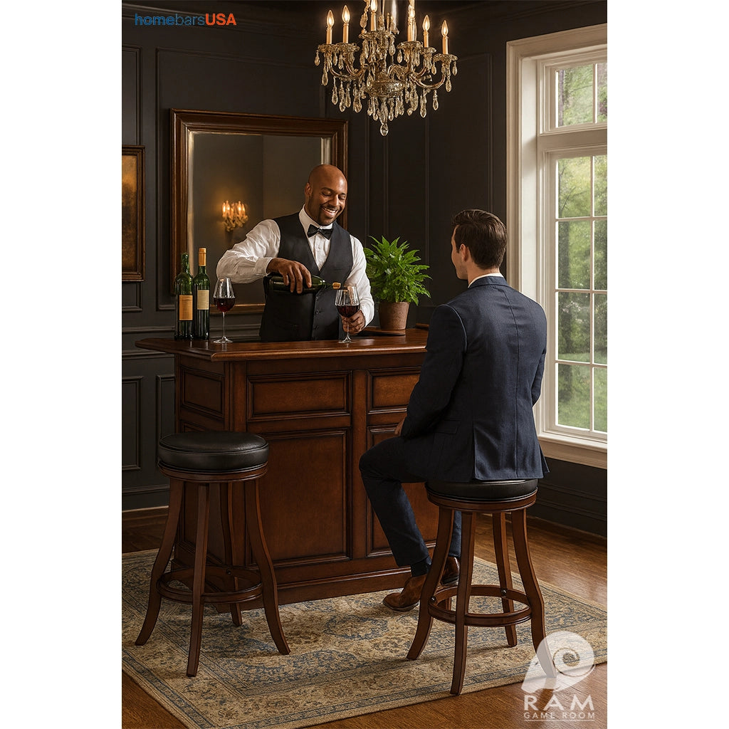 RAM Game Room 60" Home Bar in Chestnut lifestyle - Home Bars USA