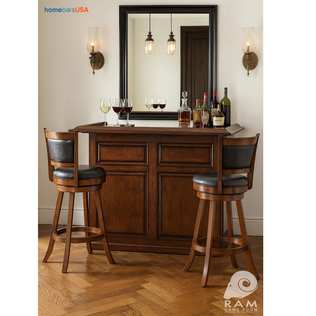 RAM Game Room 60" Home Bar in Chestnut set - Home Bars USA