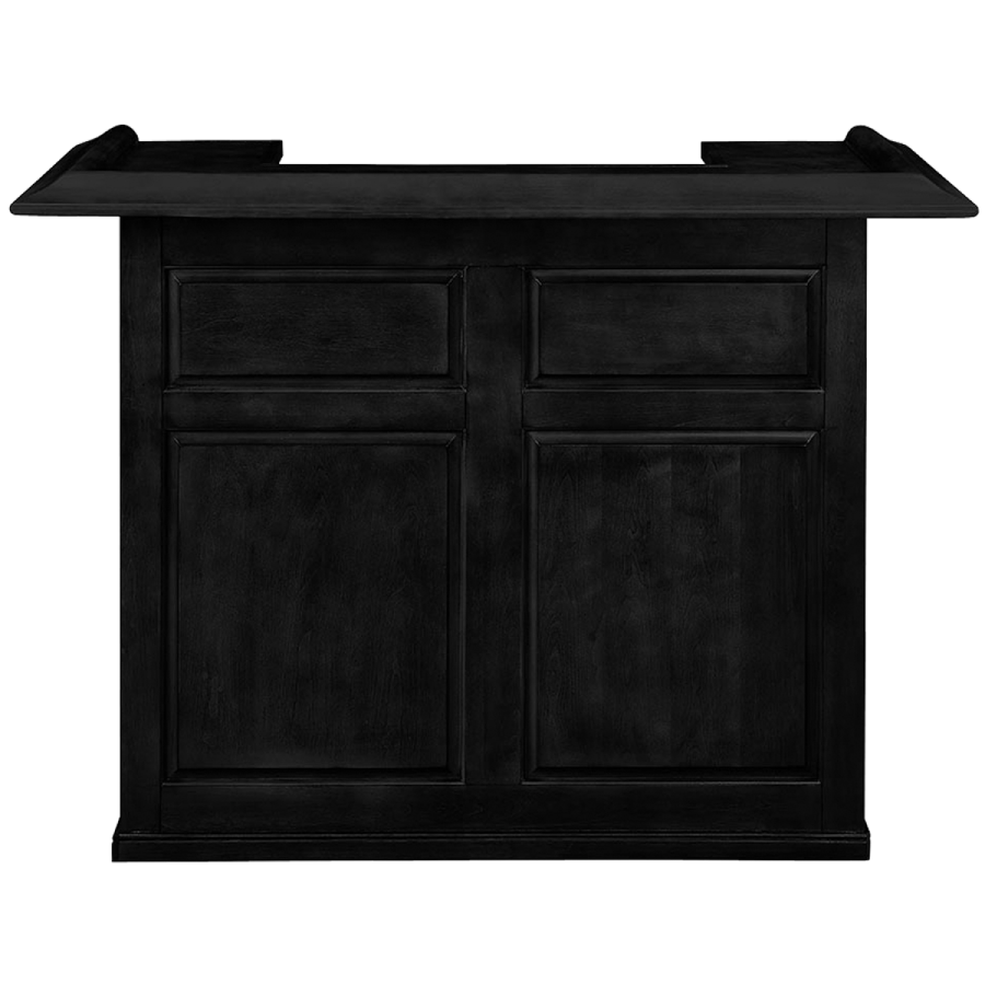 RAM Game Room 60&quot; Home Bar in Black front view showing details - Home Bars USA