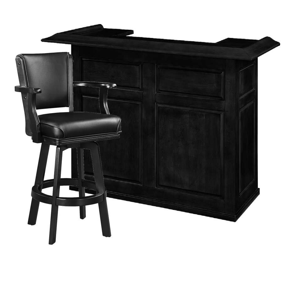 RAM Game Room 60" Home Bar in Black Home Bars USA