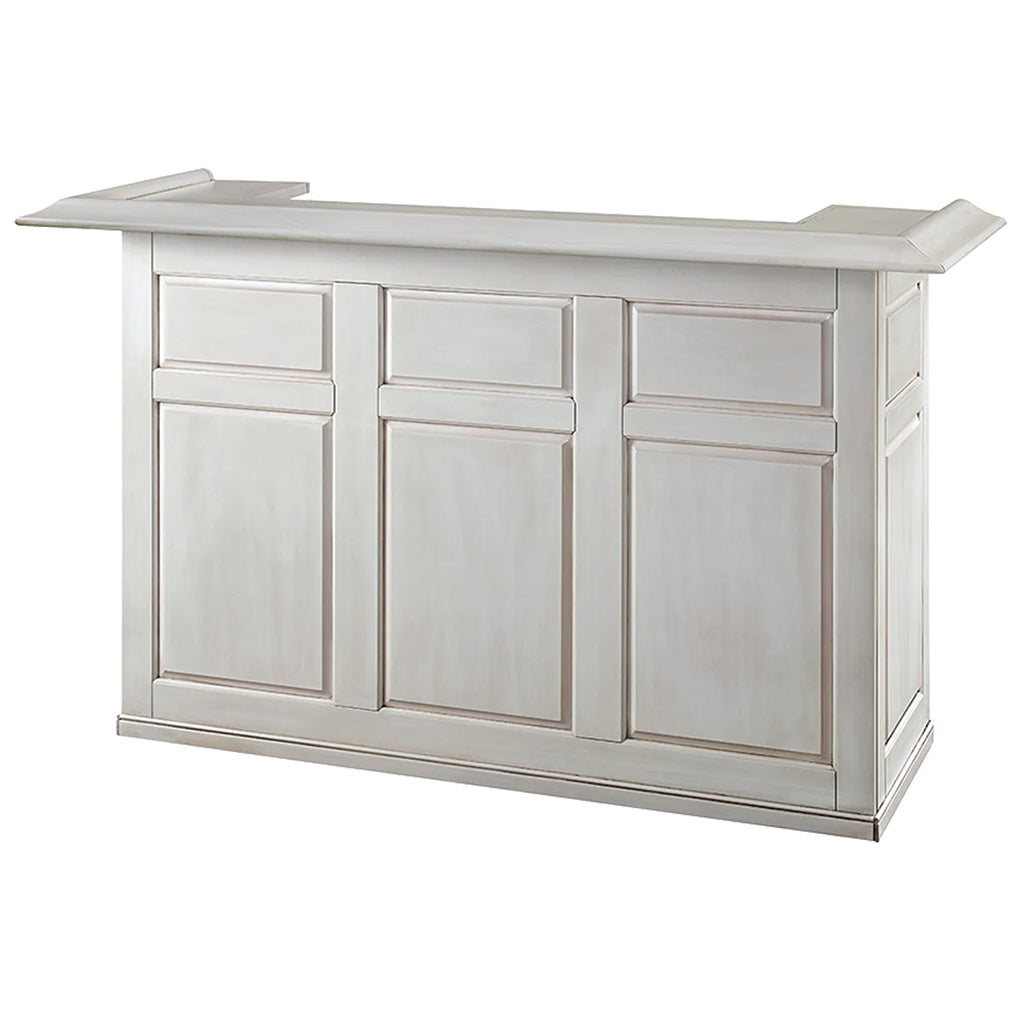 RAM Game Room 72" Home Bar in Antique White angle - Home Bars USA