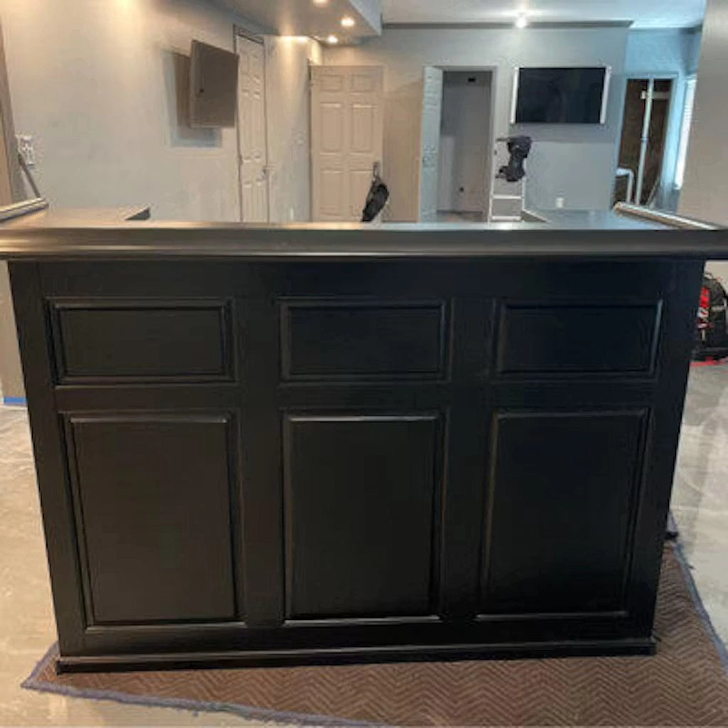 RAM Game Room 72" Home Bar in Black real photo from a customer - Home Bars USA