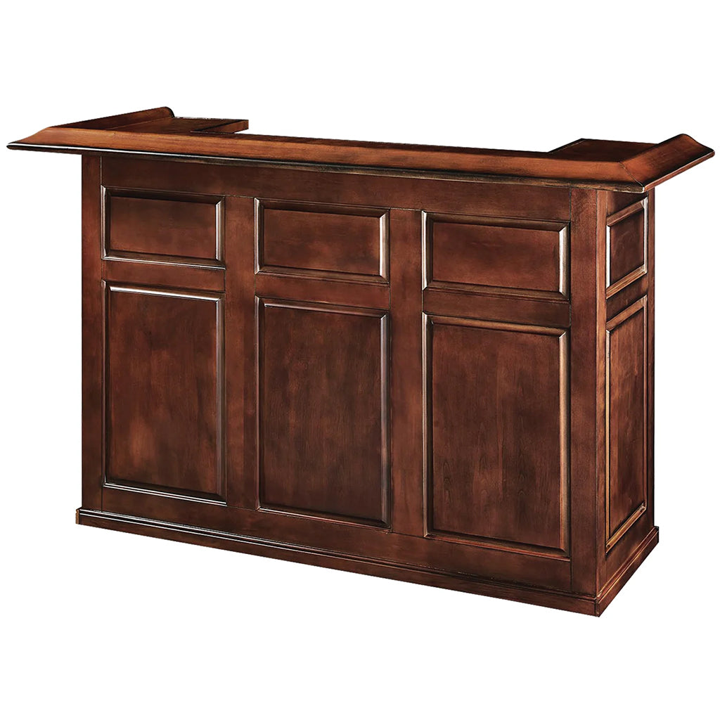 RAM Game Room 72&quot; Home Bar in Chestnut angle - Home Bars USA