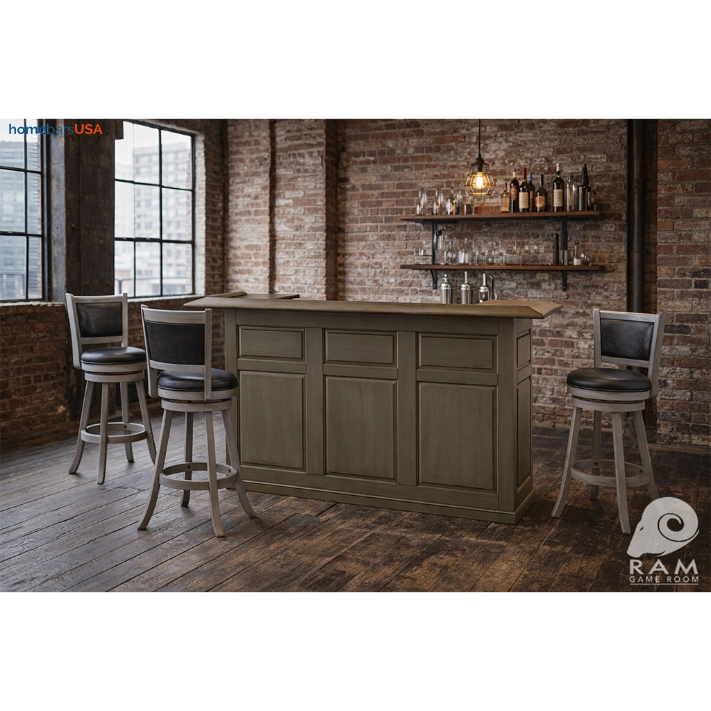 RAM Game Room 72" Home Bar in Slate set - Home Bars USA