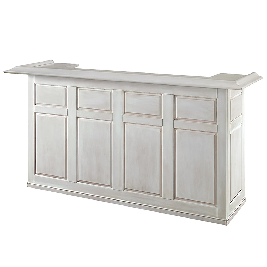 RAM Game Room 84&quot; English Pub Style Home Bar in Antique White - Home Bars USA