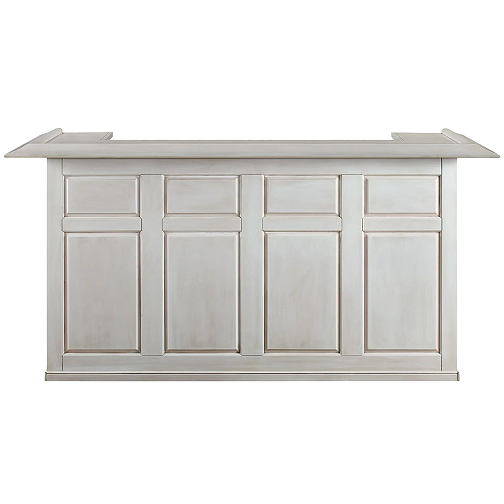 RAM Game Room 84&quot; English Pub Style Home Bar in Antique White front - Home Bars USA