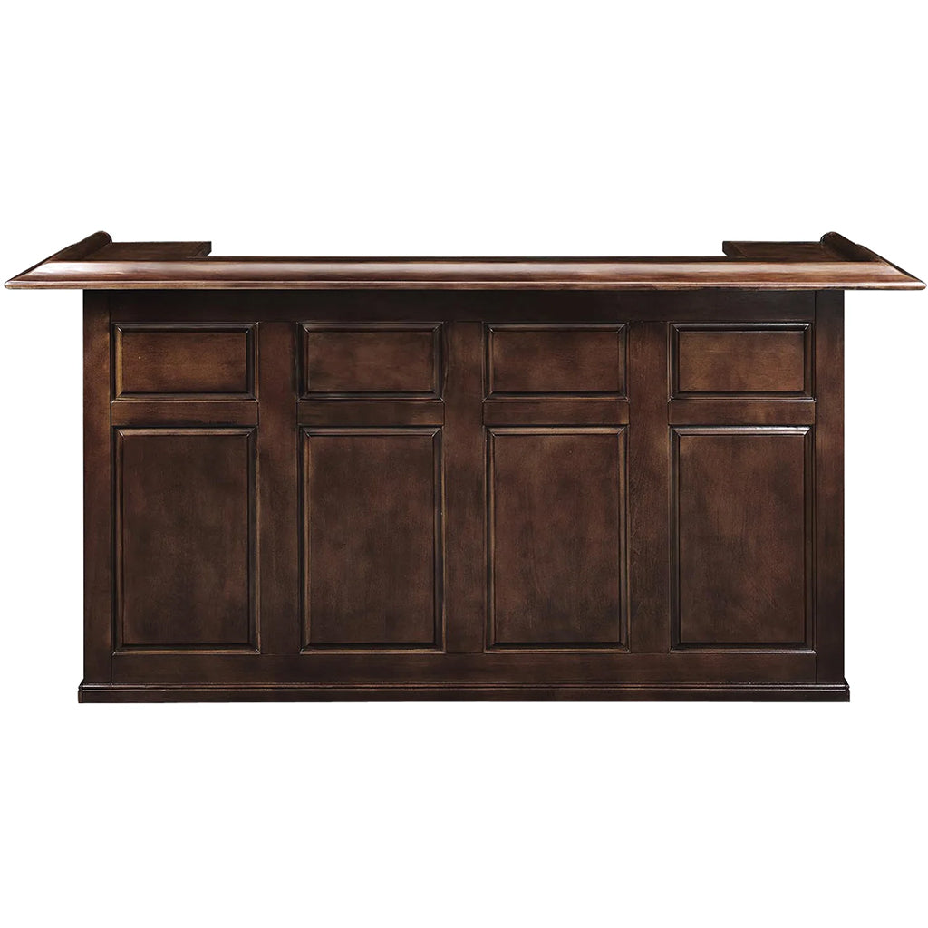 RAM Game Room 84&quot; English Pub Style Home Bar in Cappuccino front - Home Bars USA