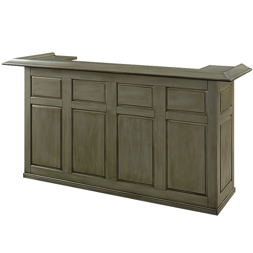 RAM Game Room 84&quot; English Pub Style Home Bar in Slate