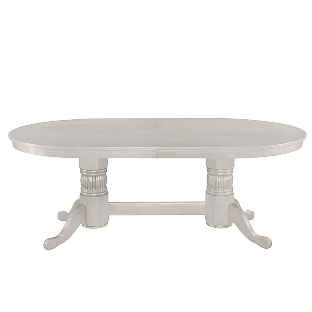 RAM Game Room 84&quot; Texas Hold &#39;em Game Table in Antique White with dining top - Home Bars USA