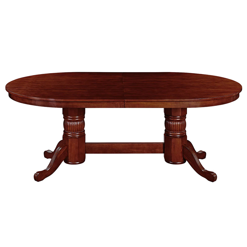 RAM Game Room 84&quot; Texas Hold &#39;em Game Table in English Tudor with a dining top - Home Bars USA