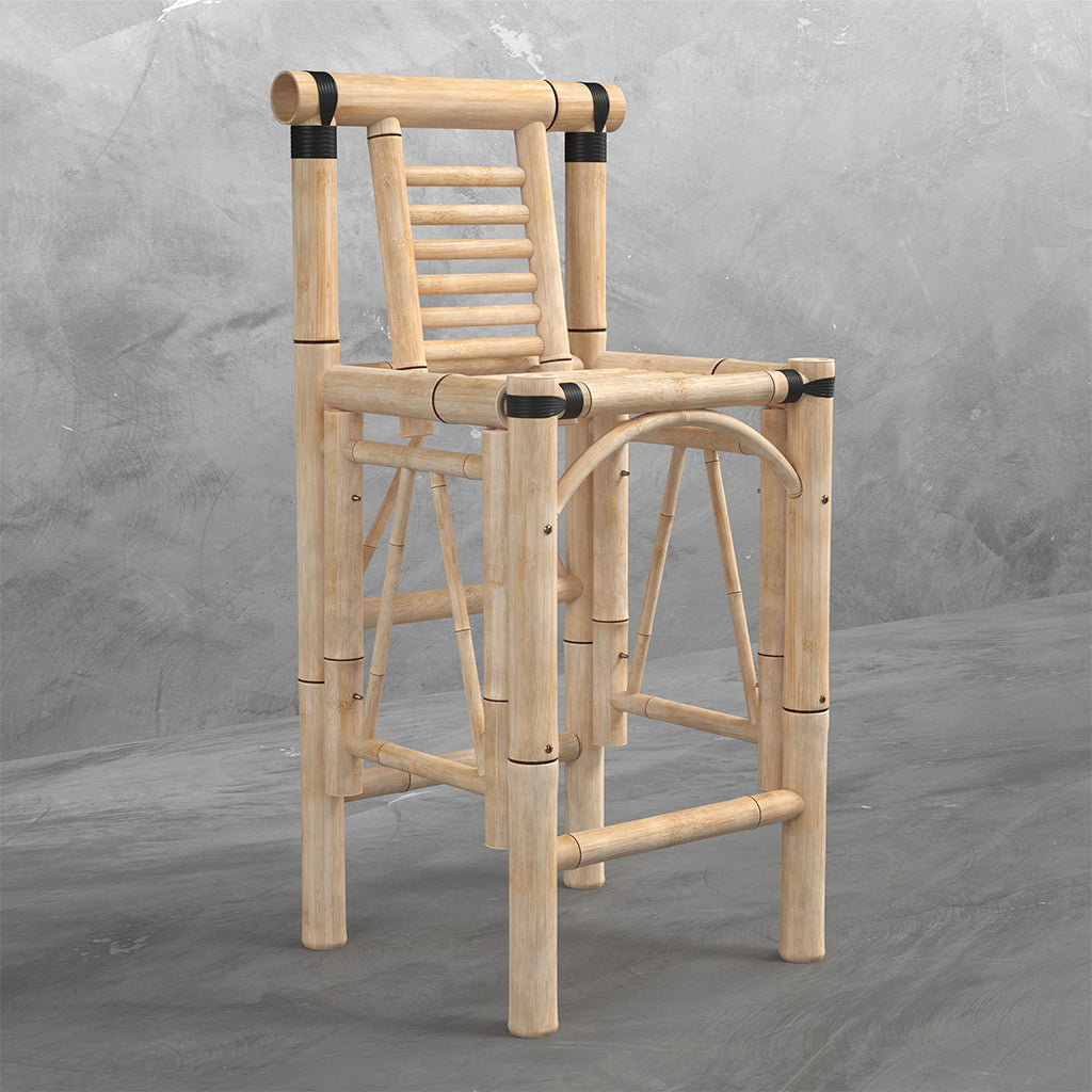 RAM Game Room Bamboo Tiki Bar Stools in interior design - Home Bars USA