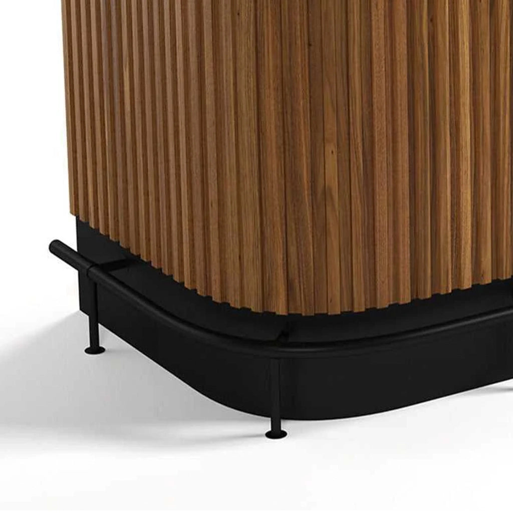 RAM Game Room Foot Rail for Prohibition 60" Cocktail Bar in Matte Black - Home Bars USA