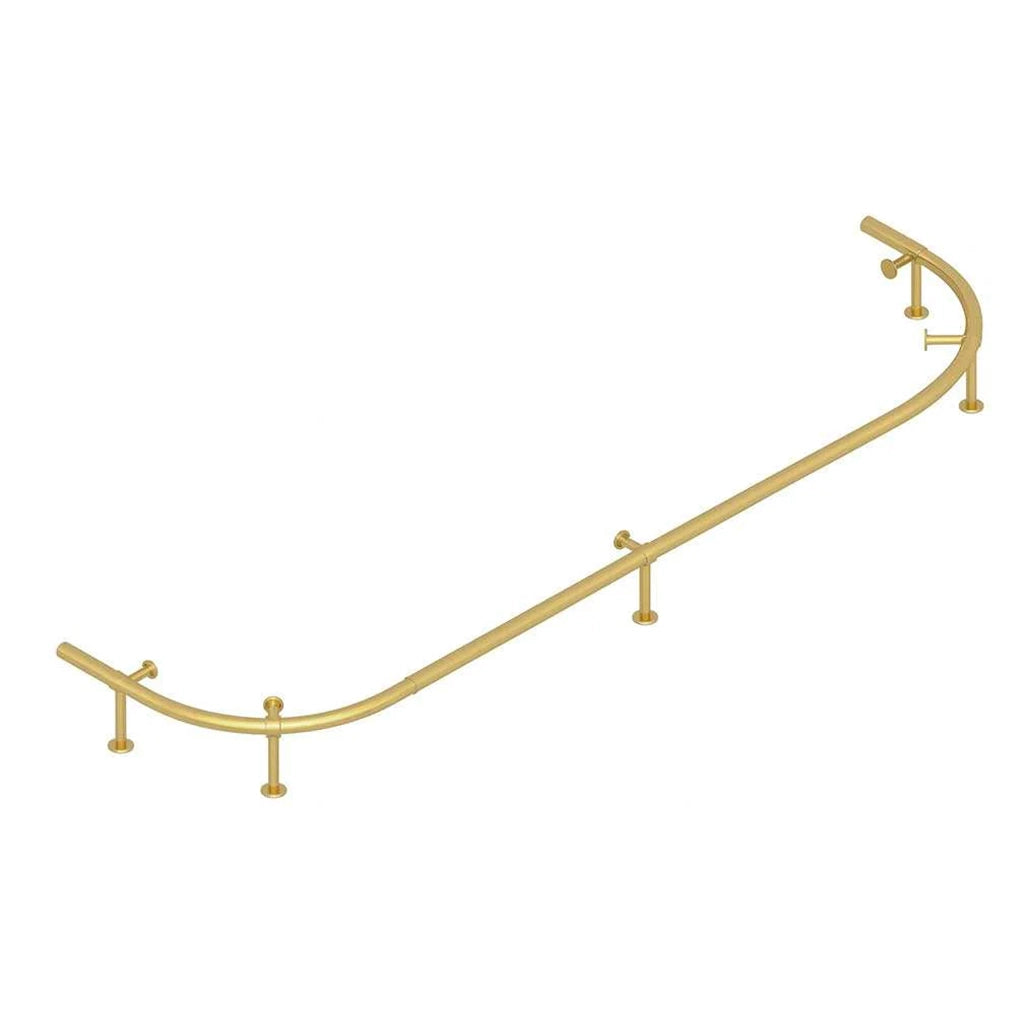 RAM Game Room Foot Rail for Prohibition 60" Cocktail Bar in Polished Brass full - Home Bars USA