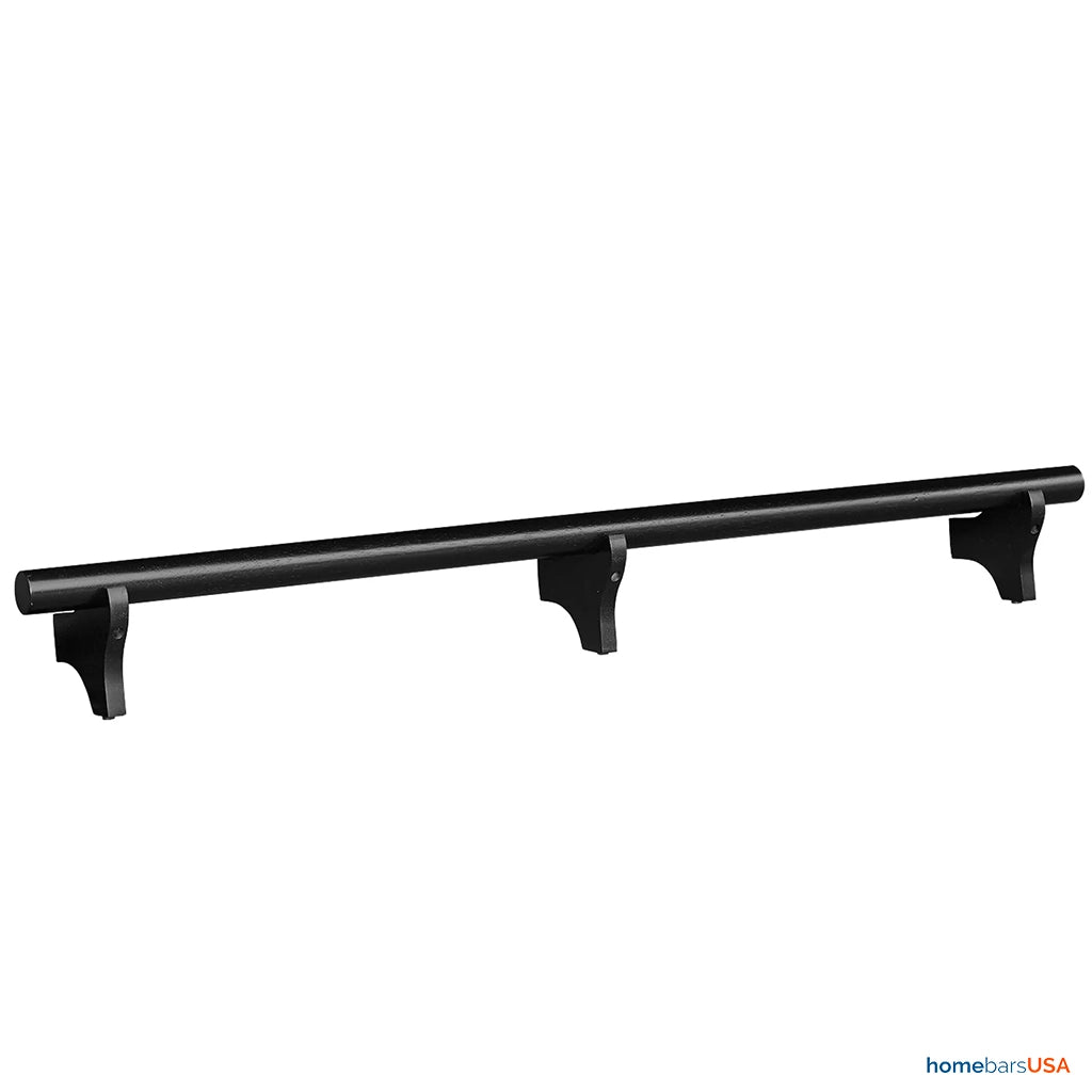 RAM Game Room Home Bar 72" Foot Rail in Black - Home Bars USA