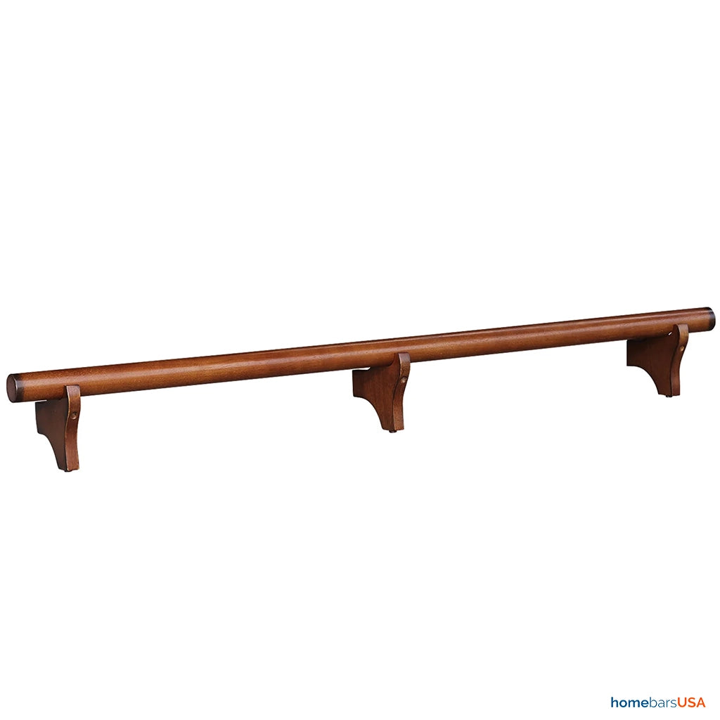 RAM Game Room Home Bar 72" Foot Rail in Chestnut