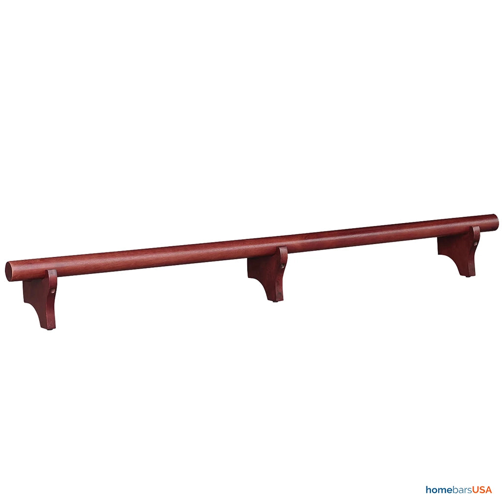 RAM Game Room Home Bar 72" Foot Rail in English Tudor - Home Bars USA