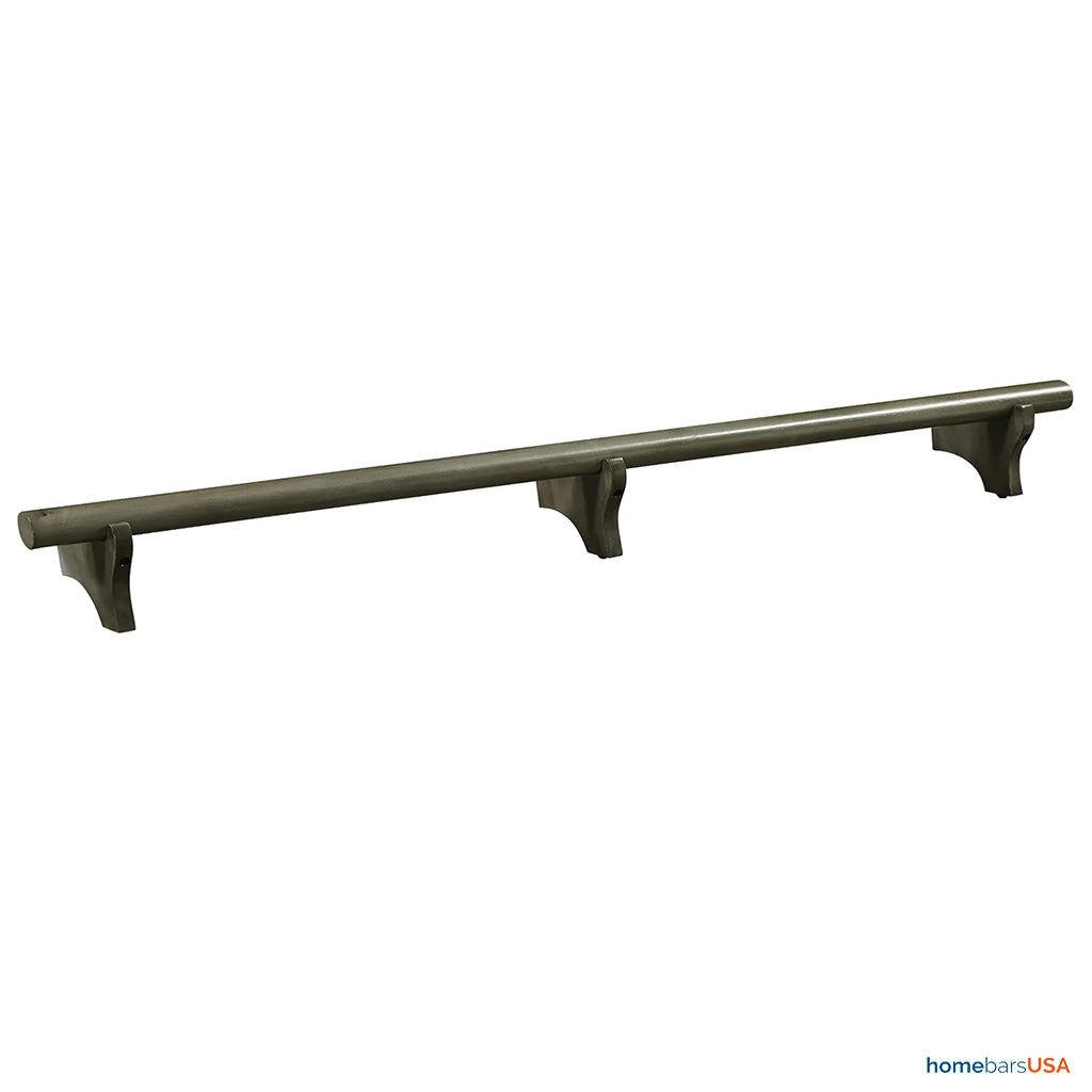 RAM Game Room Home Bar 72" Foot Rail in Slate - Home Bars USA