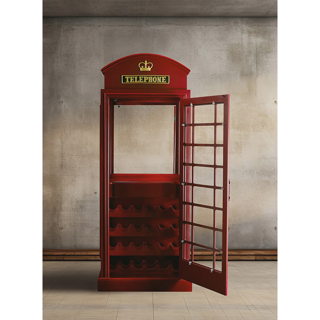 RAM Game Room Telephone Booth Wine Cabinet - Thumbnail 3