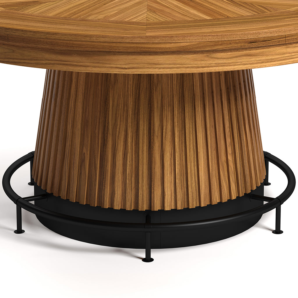 RAM Game Room Prohibition 60&quot; Poker Table Foot Rail in Matte Black - Home Bars USA