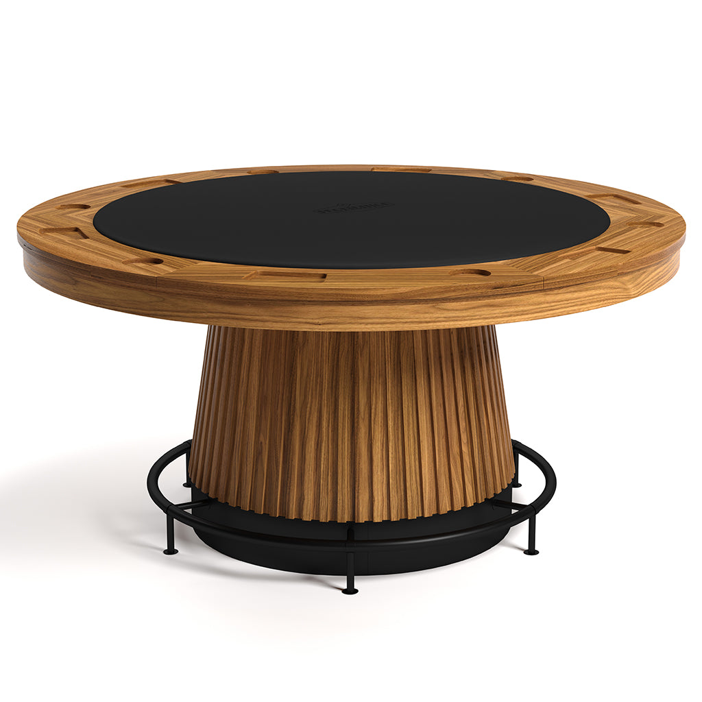 RAM Game Room Prohibition 60&quot; Poker Table Foot Rail in Matte Black full - Home Bars USA