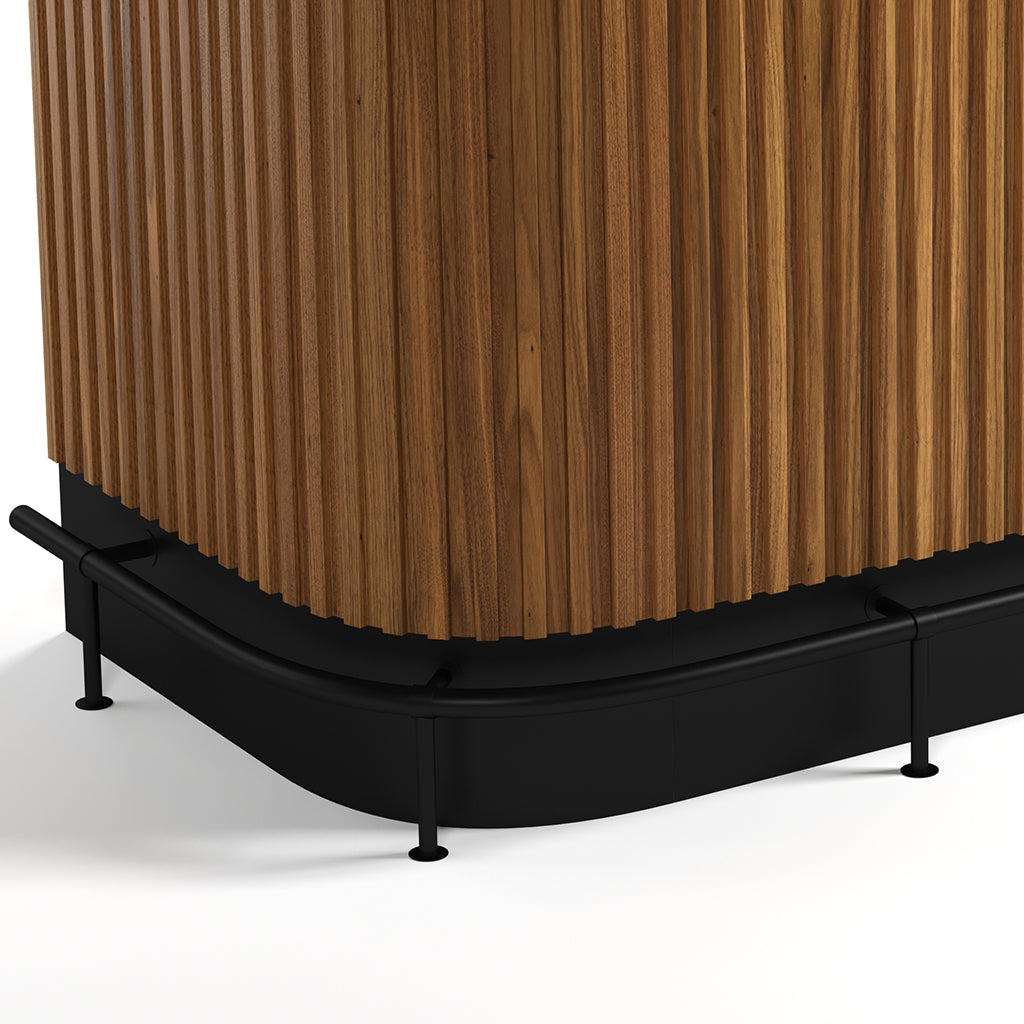 RAM Game Room Prohibition Bar Foot Rail in Matte Black - Home Bars USA