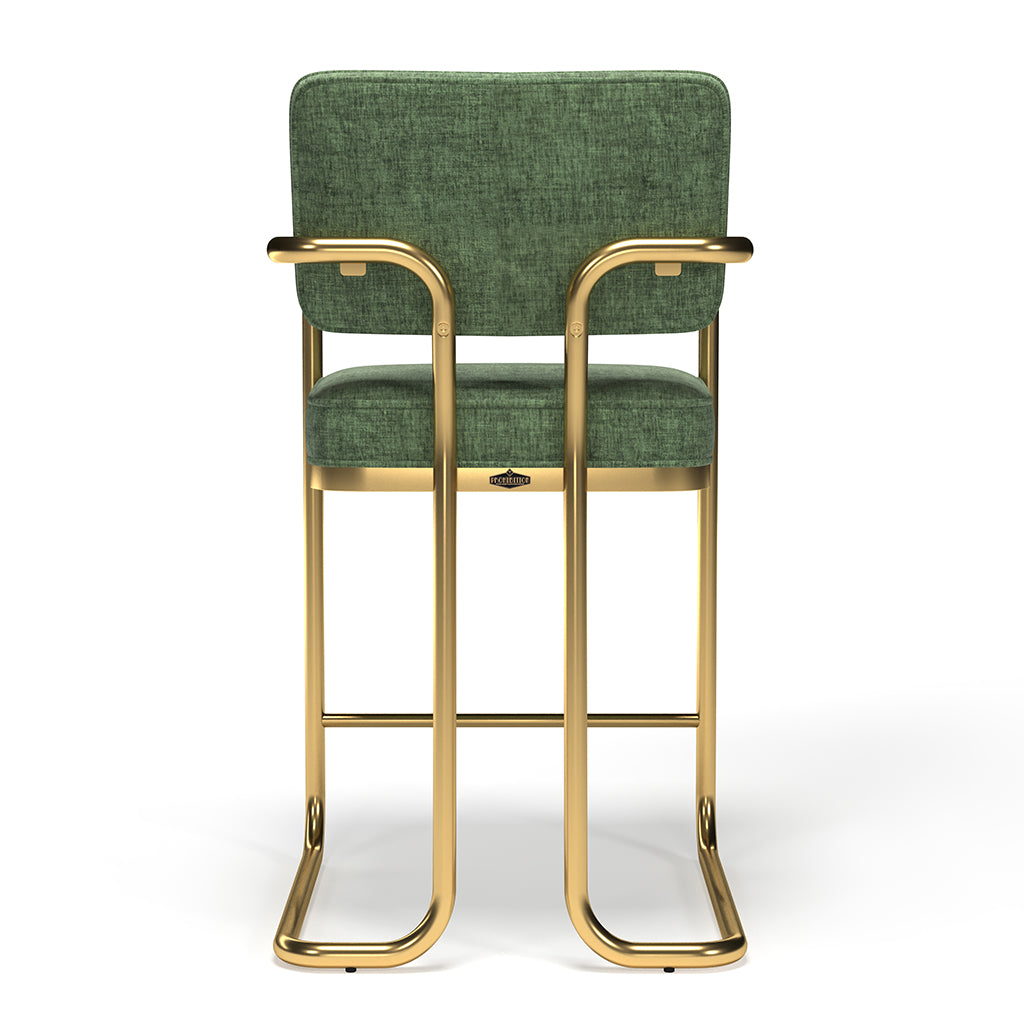 RAM Game Room Prohibition Bar Stool in Vintage Green back - Home Bars USA