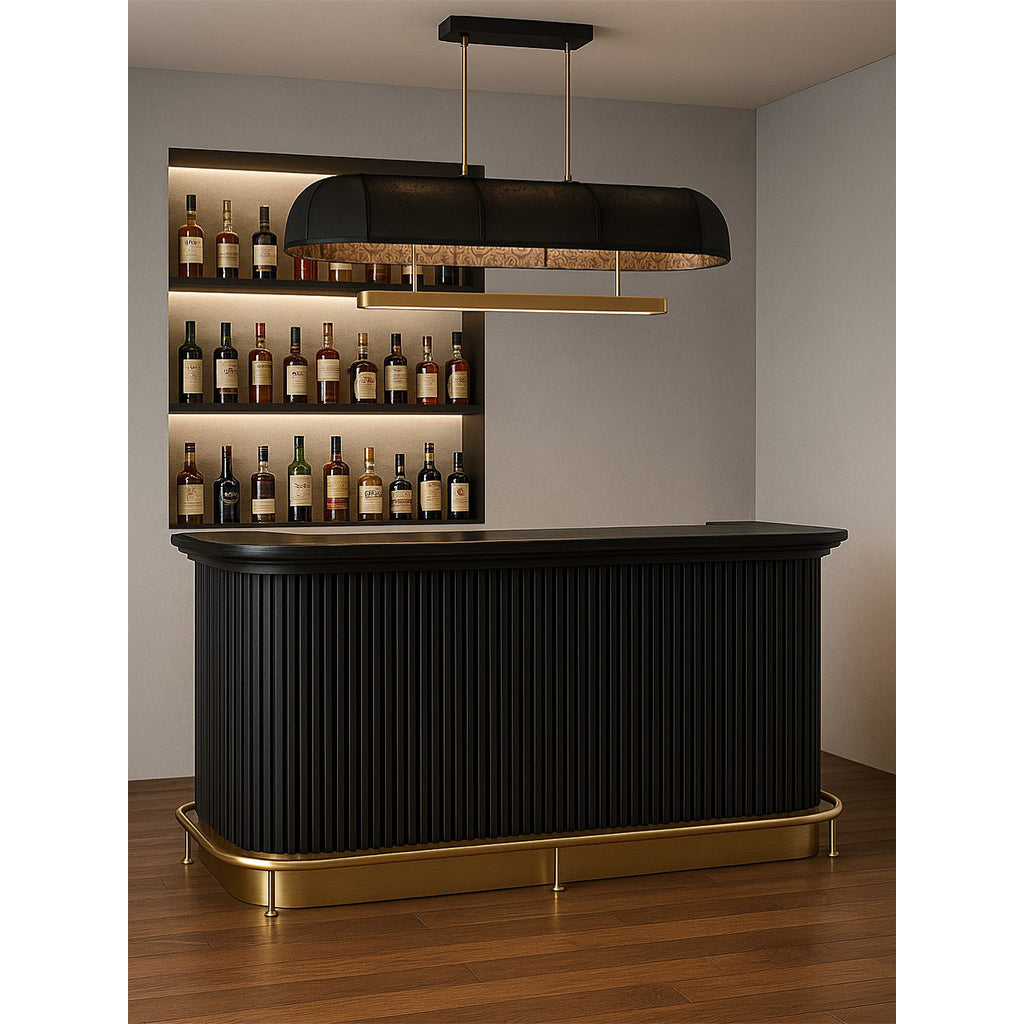 RAM Game Room Prohibition Bar in Matte Black in interior - Home Bars USA