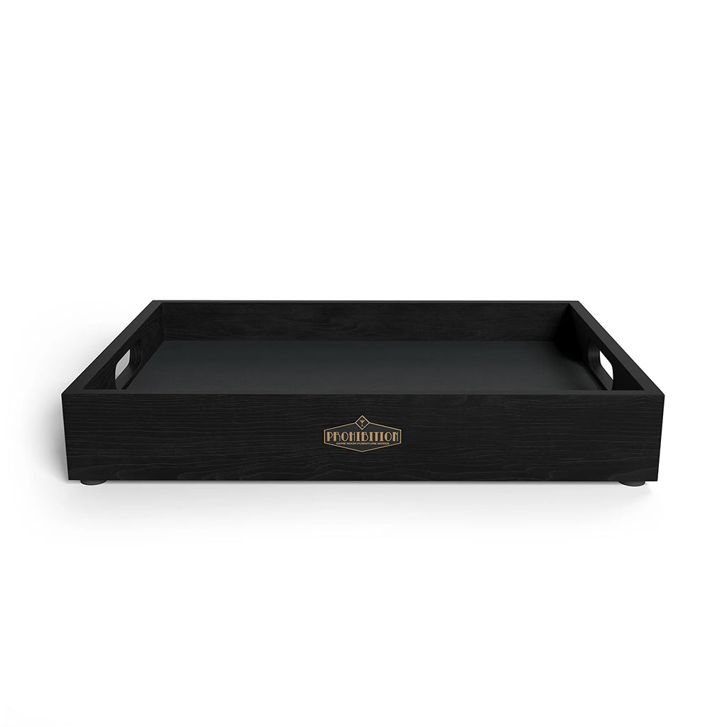 RAM Game Room Prohibition Cocktail Tray in Matte Black empty - Home Bars USA