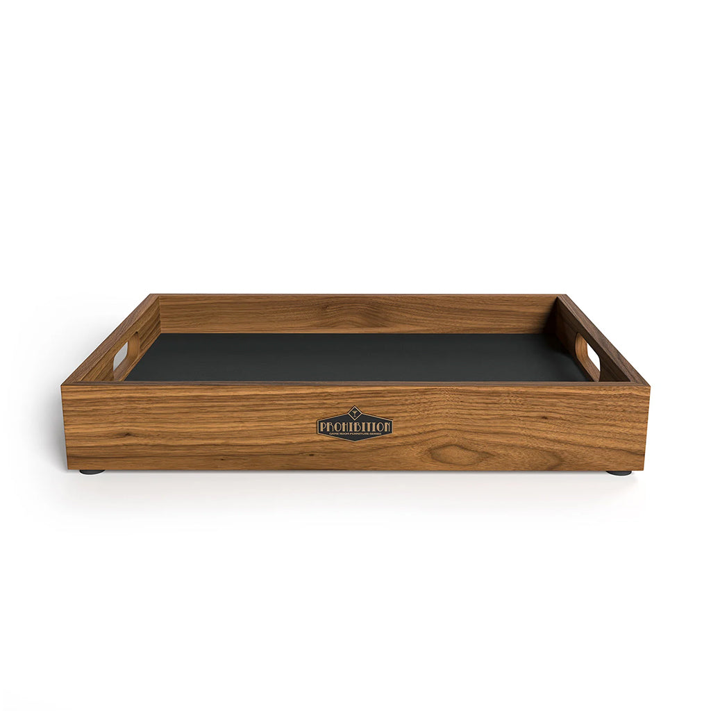 RAM Game Room Prohibition Cocktail Tray in Matte Walnut empty - Home Bars USA