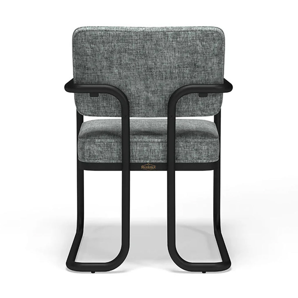 RAM Game Room Prohibition Game Chair in Vintage Gray back - Home Bars USA