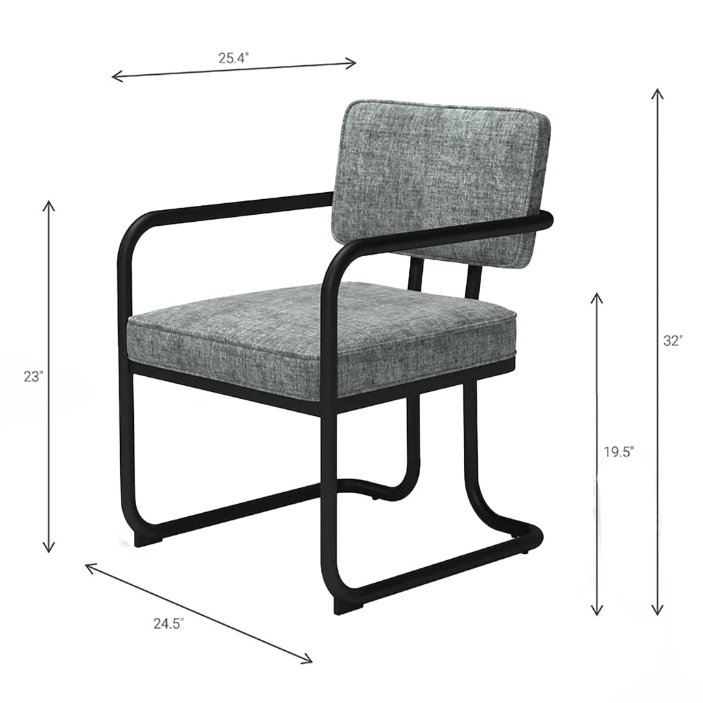 RAM Game Room Prohibition Game Chair in Vintage Gray dimensions - Home Bars USA