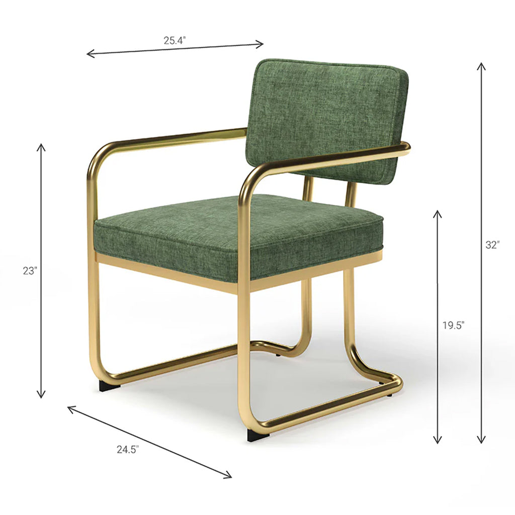 RAM Game Room Prohibition Game Chair in Vintage Green