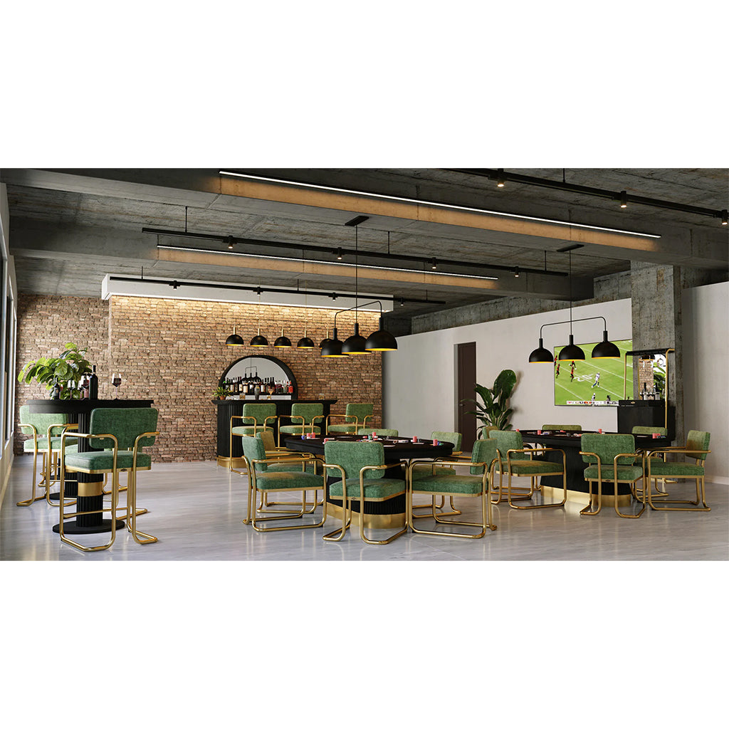 RAM Game Room Prohibition Game Chair in Vintage Green in interior design - Home Bars USA