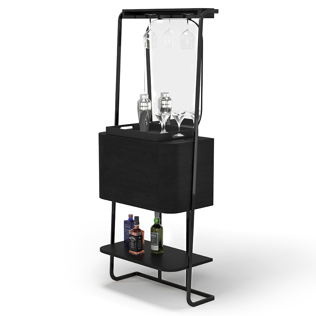 RAM Game Room Prohibition Mini Cocktail Bar in Matte Black - Home Bars USA