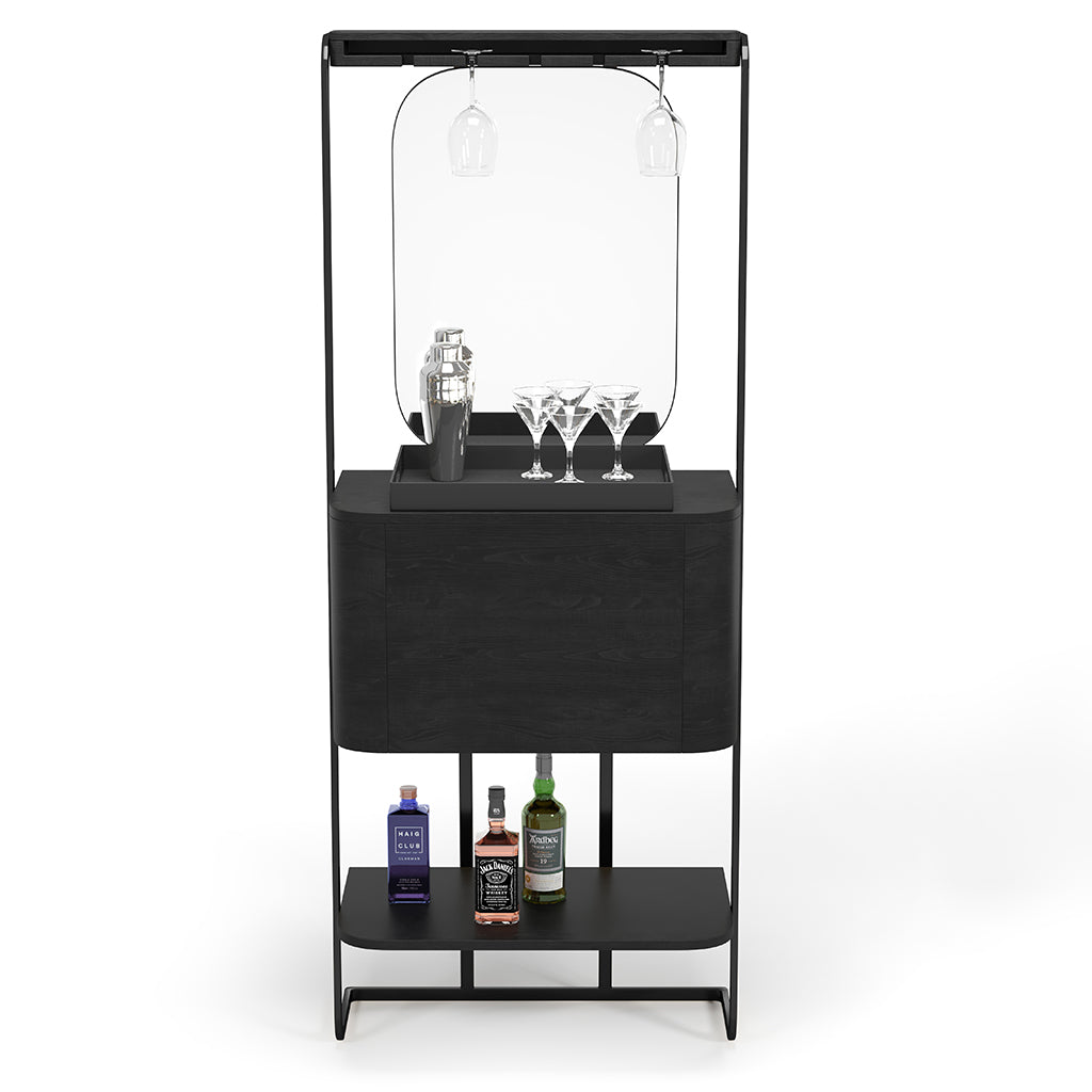 RAM Game Room Prohibition Mini Cocktail Bar in Matte Black front - Home Bars USA