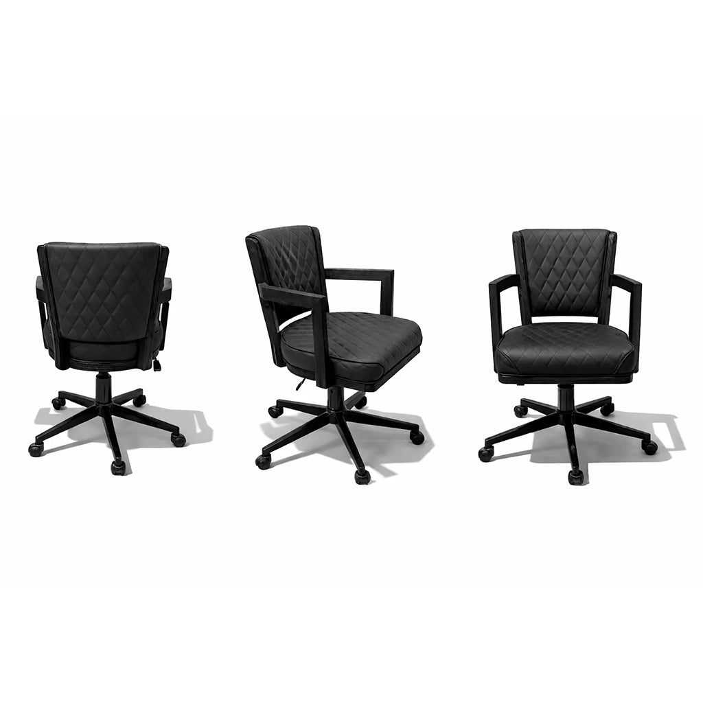 RAM Game Room Prohibition Poker Chair in Black details - Home Bars USA