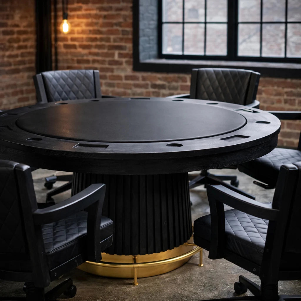 RAM Game Room Prohibition Poker Chair in Black set - Home Bars USA