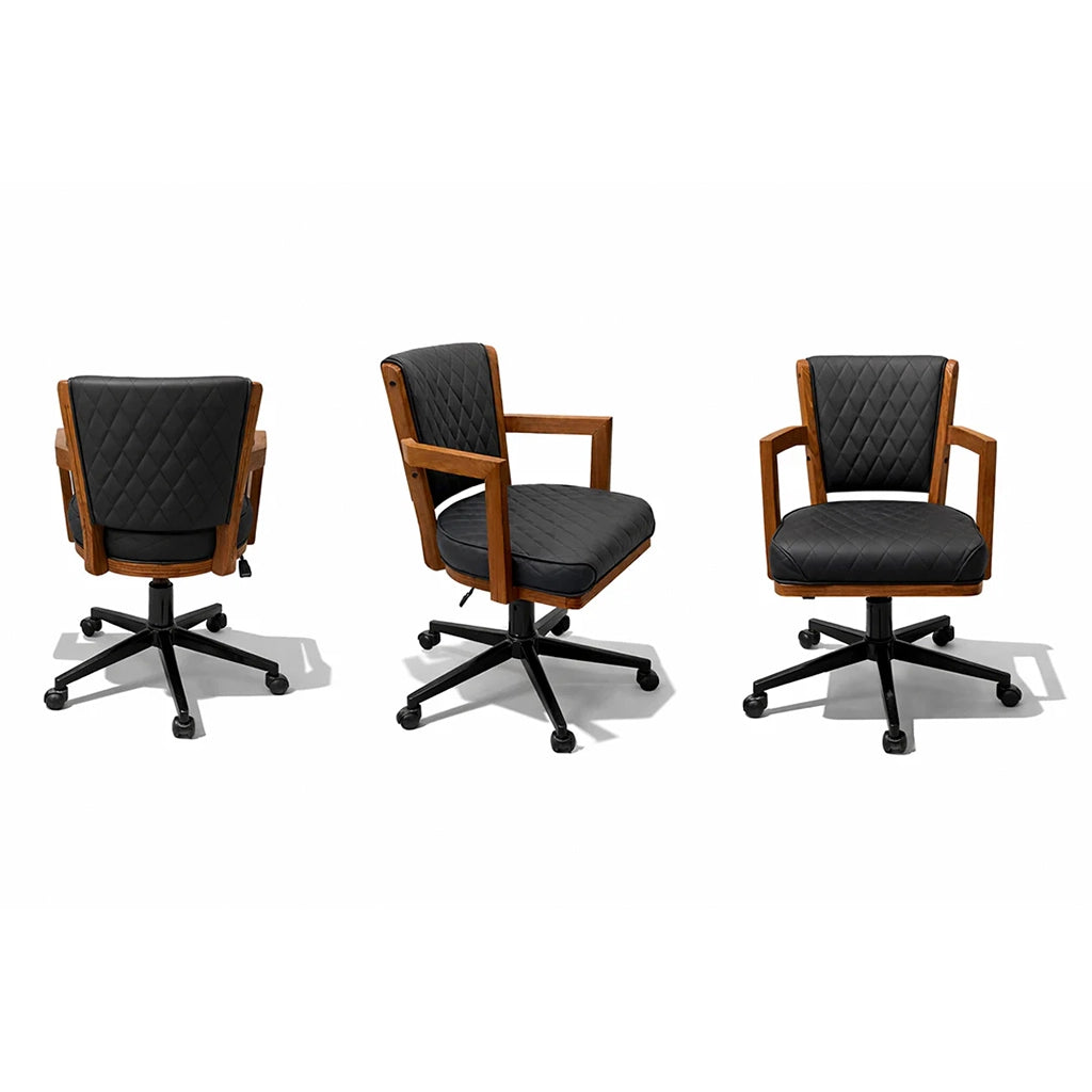 RAM Game Room Prohibition Poker Chair in Walnut details - Home Bars USA