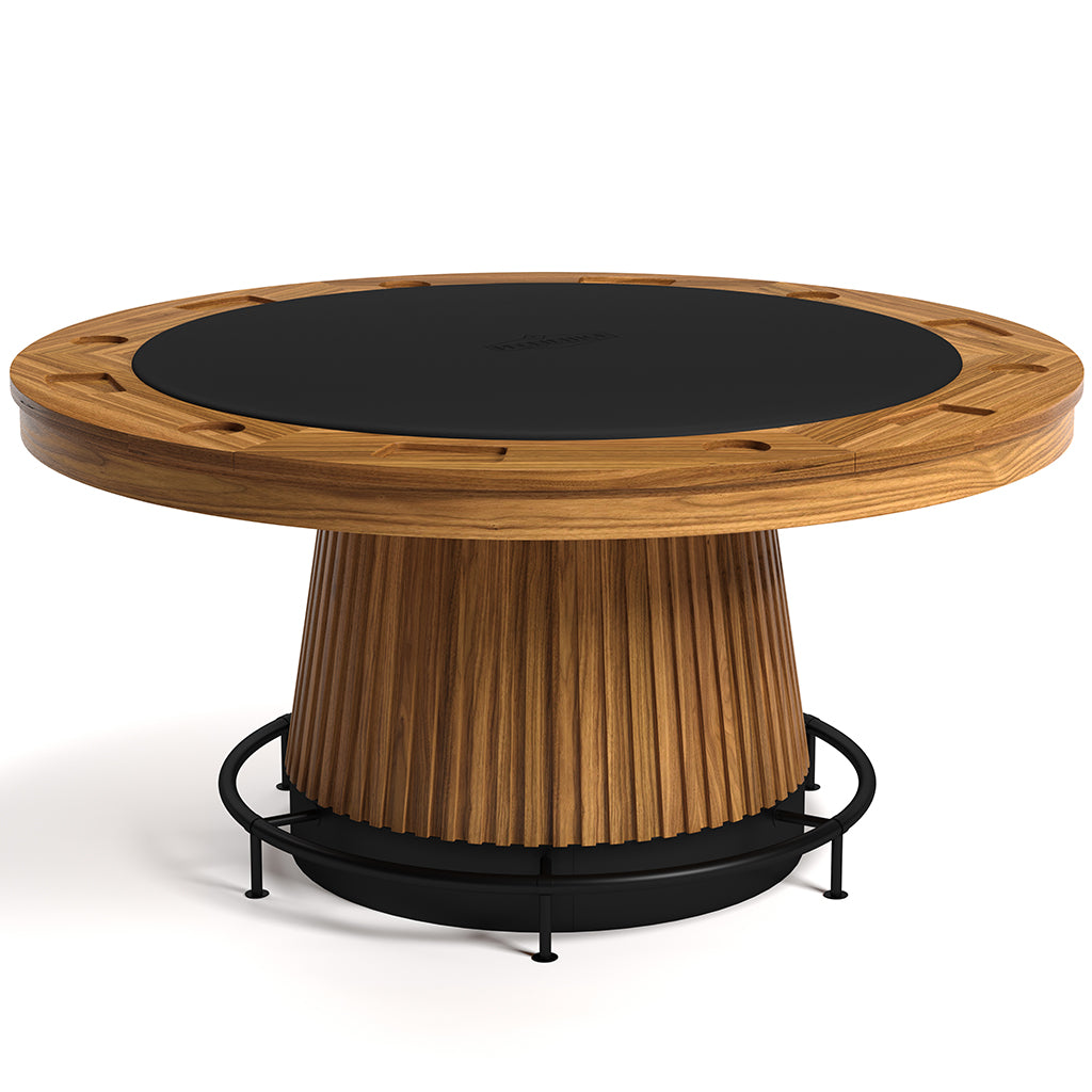 RAM Game Room Prohibition Poker Table in Matte Walnut - Home Bars USA