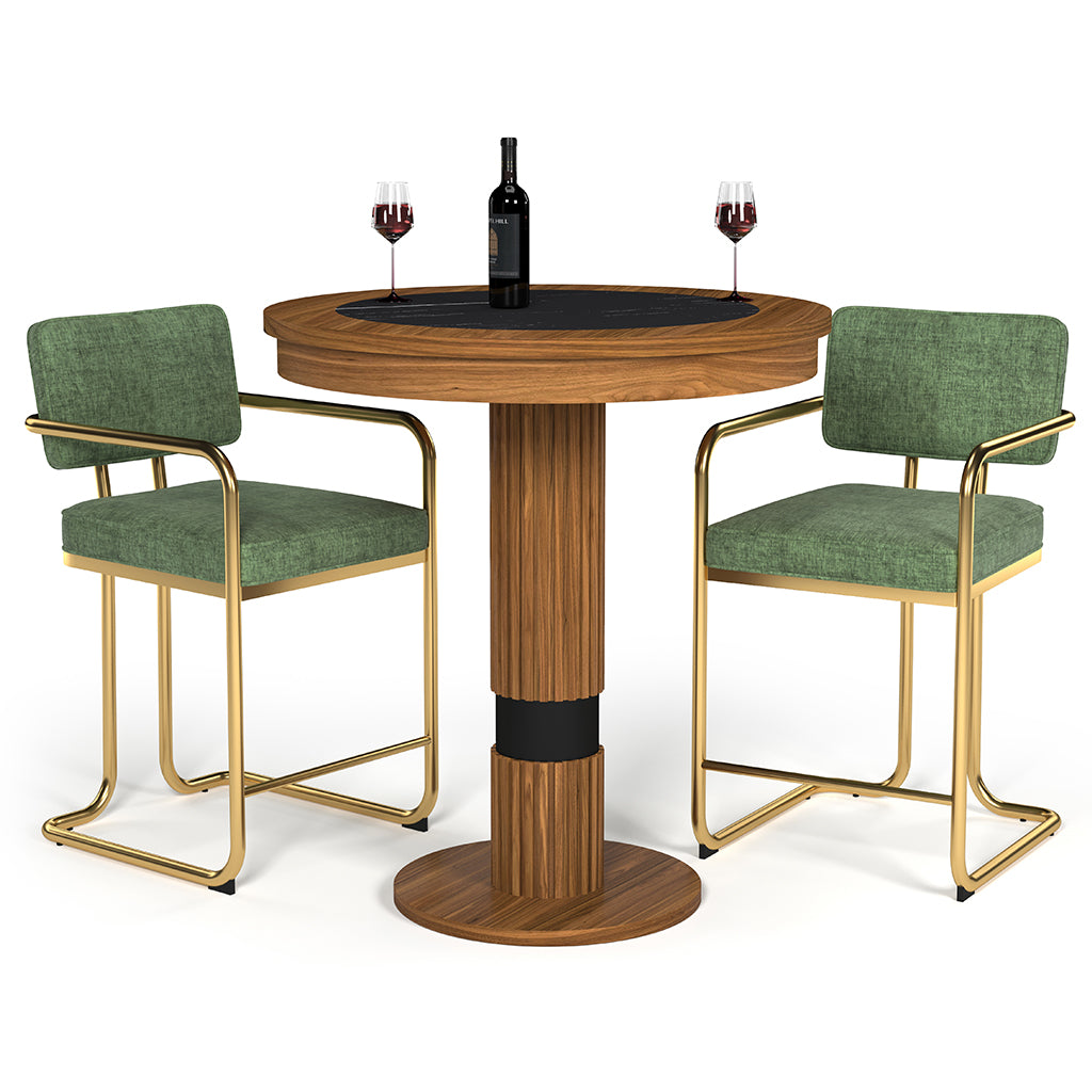 RAM Game Room Prohibition Pub Table in Matte Walnut - Home Bars USA