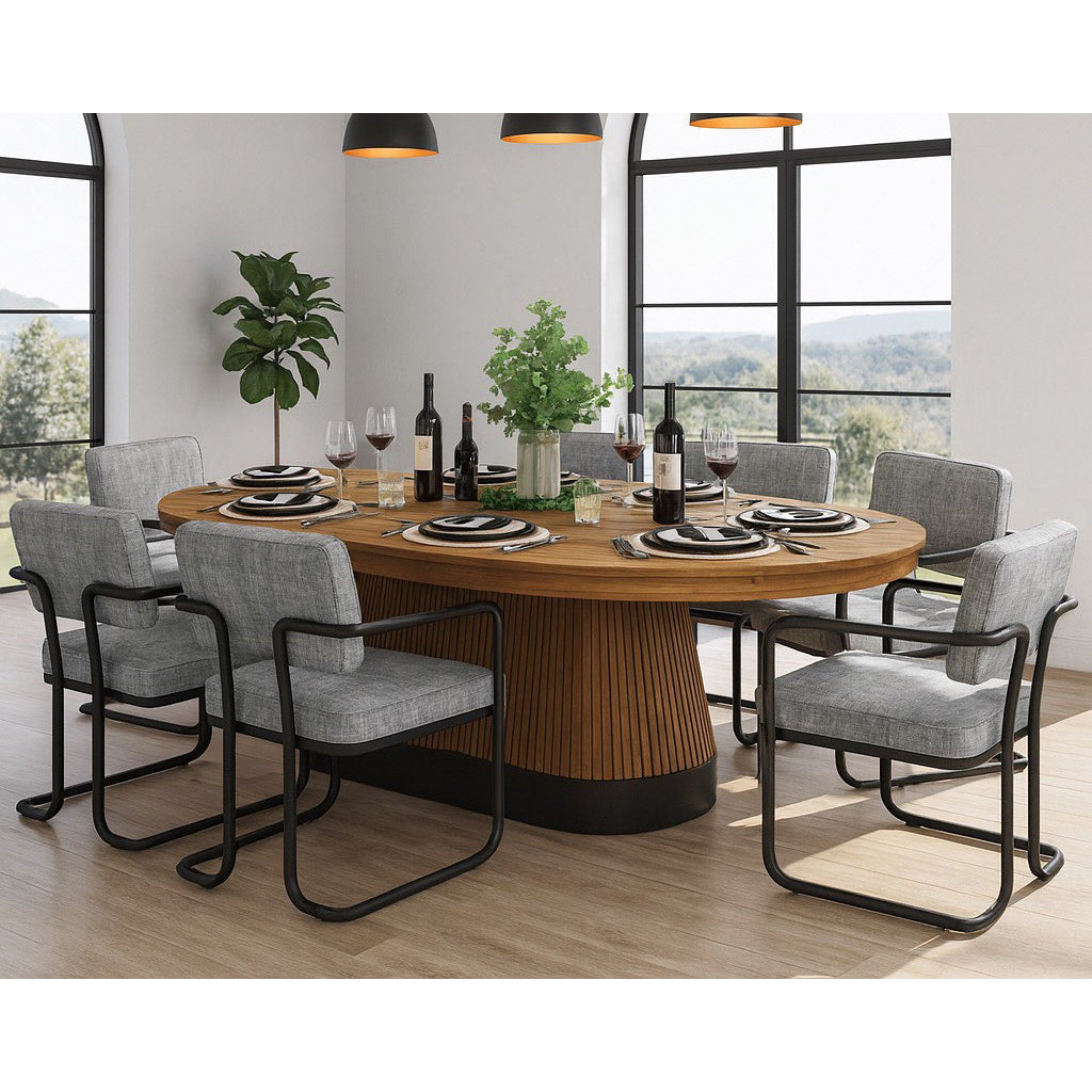 RAM Game Room Prohibition Texas Hold&#39;em Poker Table in Matte Walnut dining top setup in interior - Home Bars USA