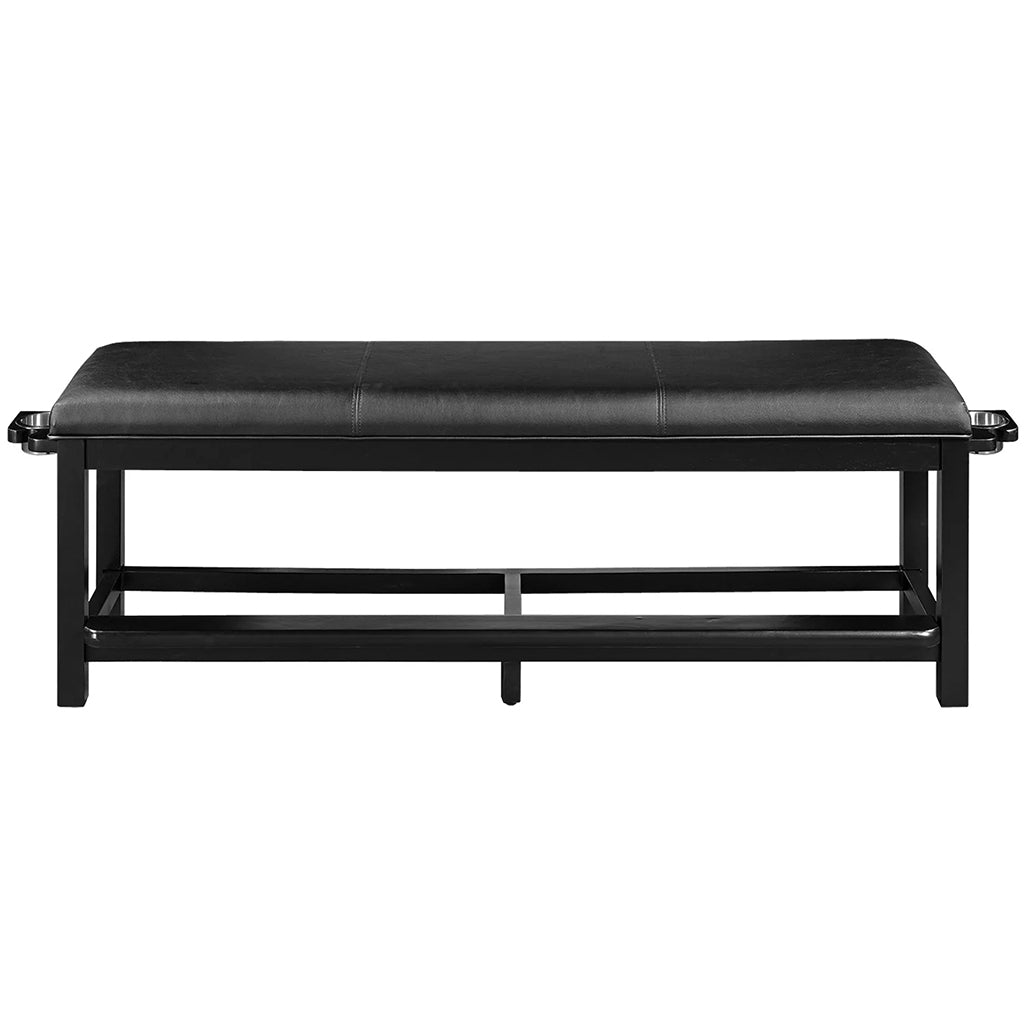 RAM Game Room Storage Bench in Black front - Home Bars USA