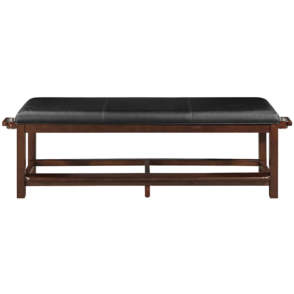RAM Game Room Storage Bench in Cappuccino front - Home Bars USA