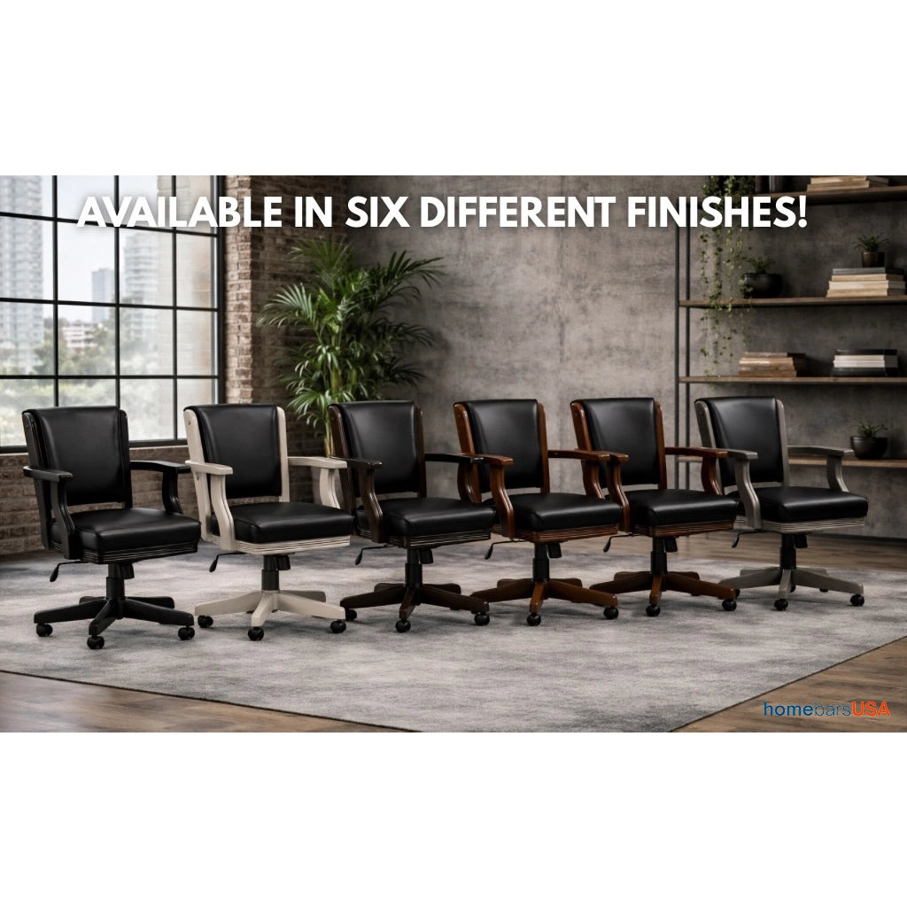 RAM Game Room Swivel Game Chair in Slate - poker chair - Home Bars USA