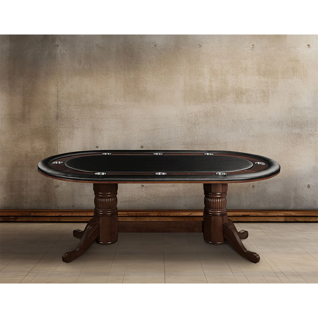 RAM Game Room 84&quot; Texas Hold&#39;Em Game Table With Dining Top in Cappuccino in interior design - Home Bars USA
