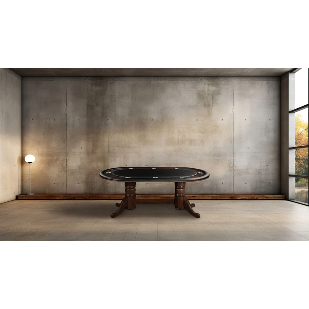 RAM Game Room 84&quot; Texas Hold&#39;Em Game Table With Dining Top in Cappuccino lifestyle - Home Bars USA