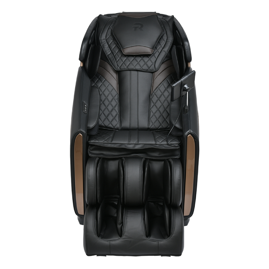 RockerTech Sensation 4D Massage Chair in Brown front - Home Bars USA