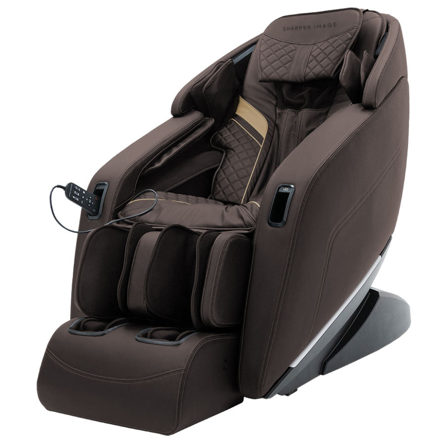Sharper Image Axis 4D Massage Chair in Brown - Home Bars USA